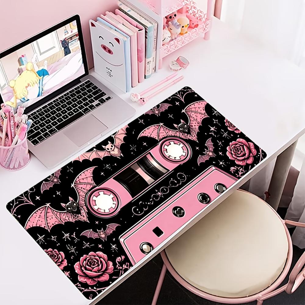 Mouse Gaming Retro - Pink Retro Cassette Tape Large Extended