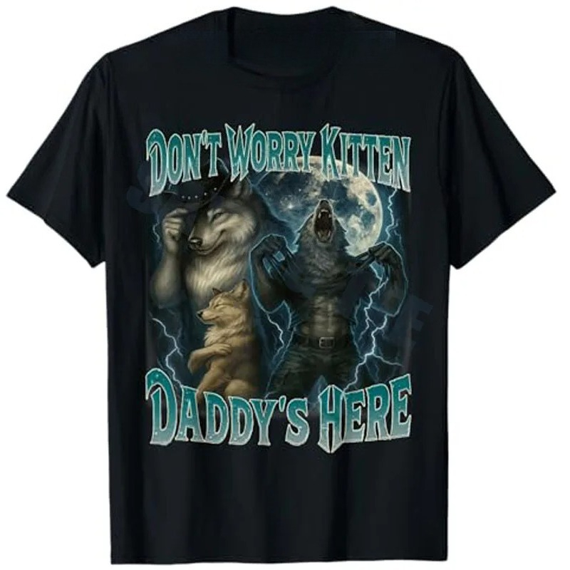 Retro Gaming Shirt - Don't Worry Kitten Daddy's Here Cool