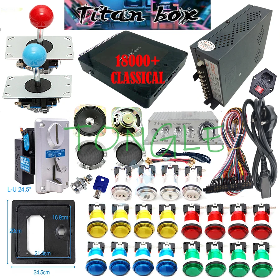 Arcade Button Kit - 2 Players Titan Box 18000+ in