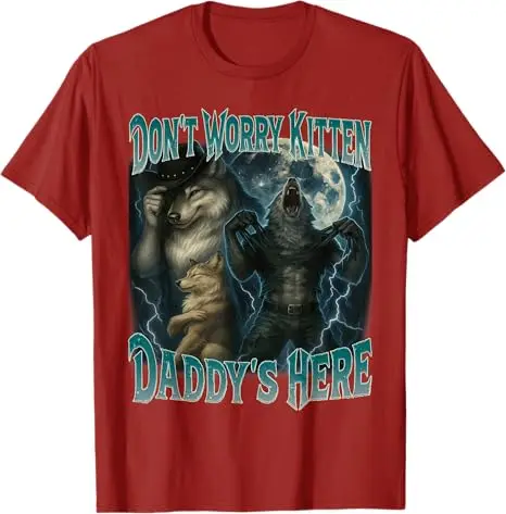 Don't Worry Kitten Daddy's Her - Retro Gaming Shirt recension och pris