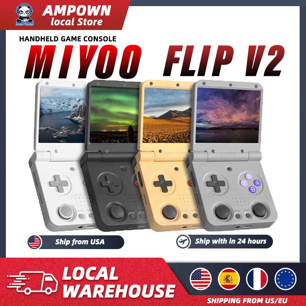 MIYOO Flip V2 Handheld Game Co - Retro Gaming Os Linux recension och pris