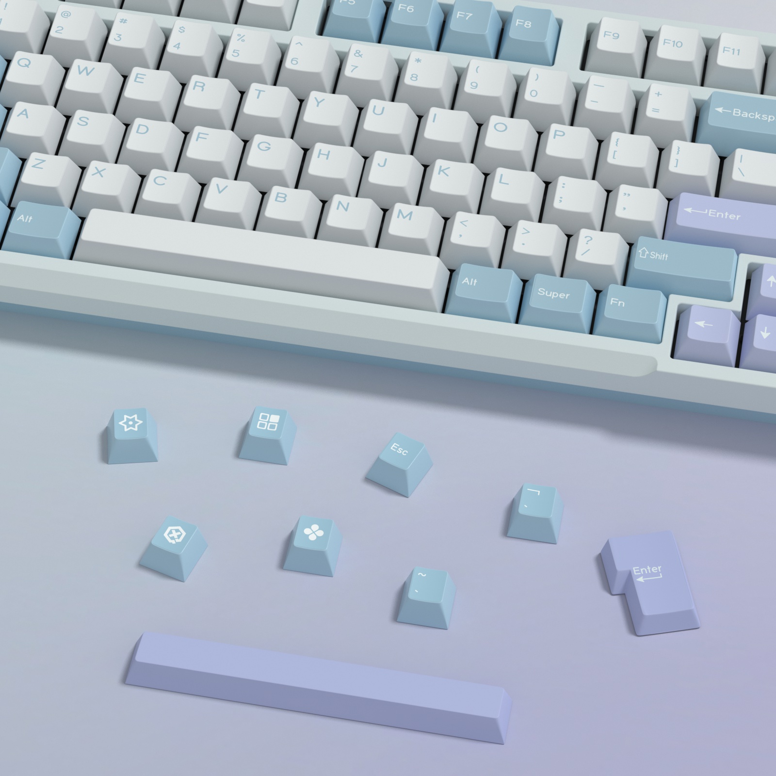 KBDiy GMK Illusion Keycap Cher - Retro Gaming Keycaps recension och pris