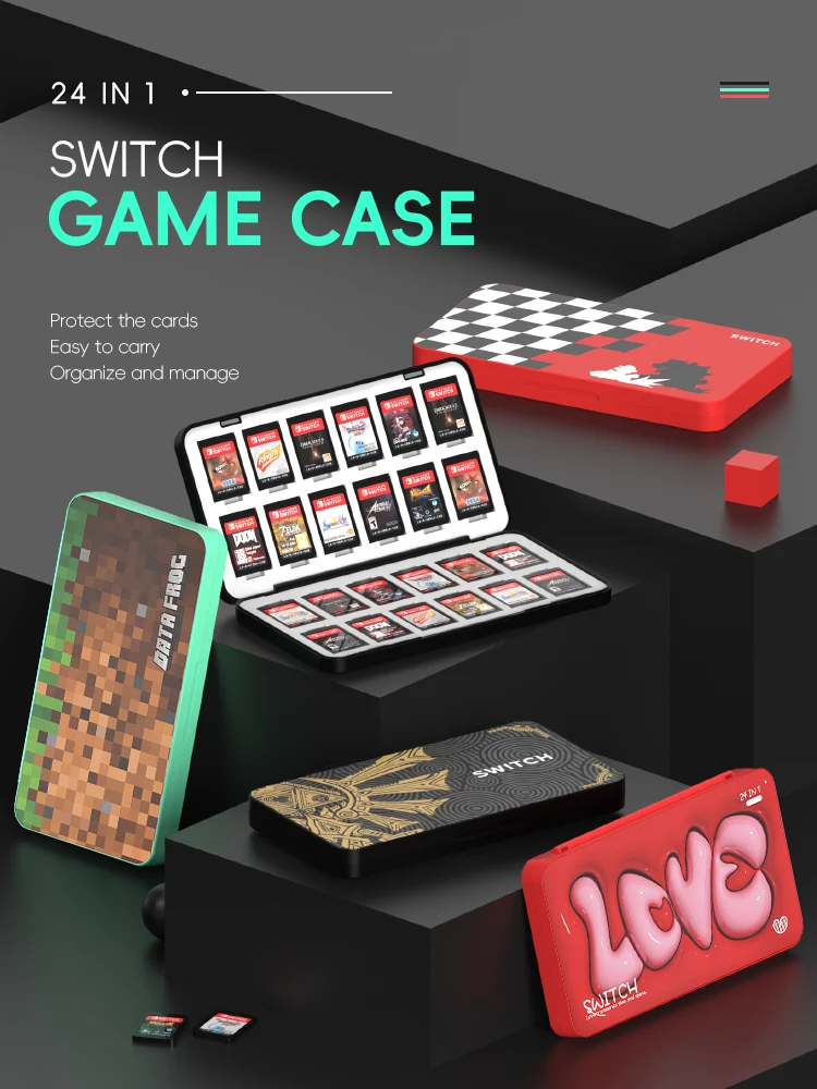 DATA FROG 24-in-1 Game Card Ho - Game Cartridge Case recension och pris