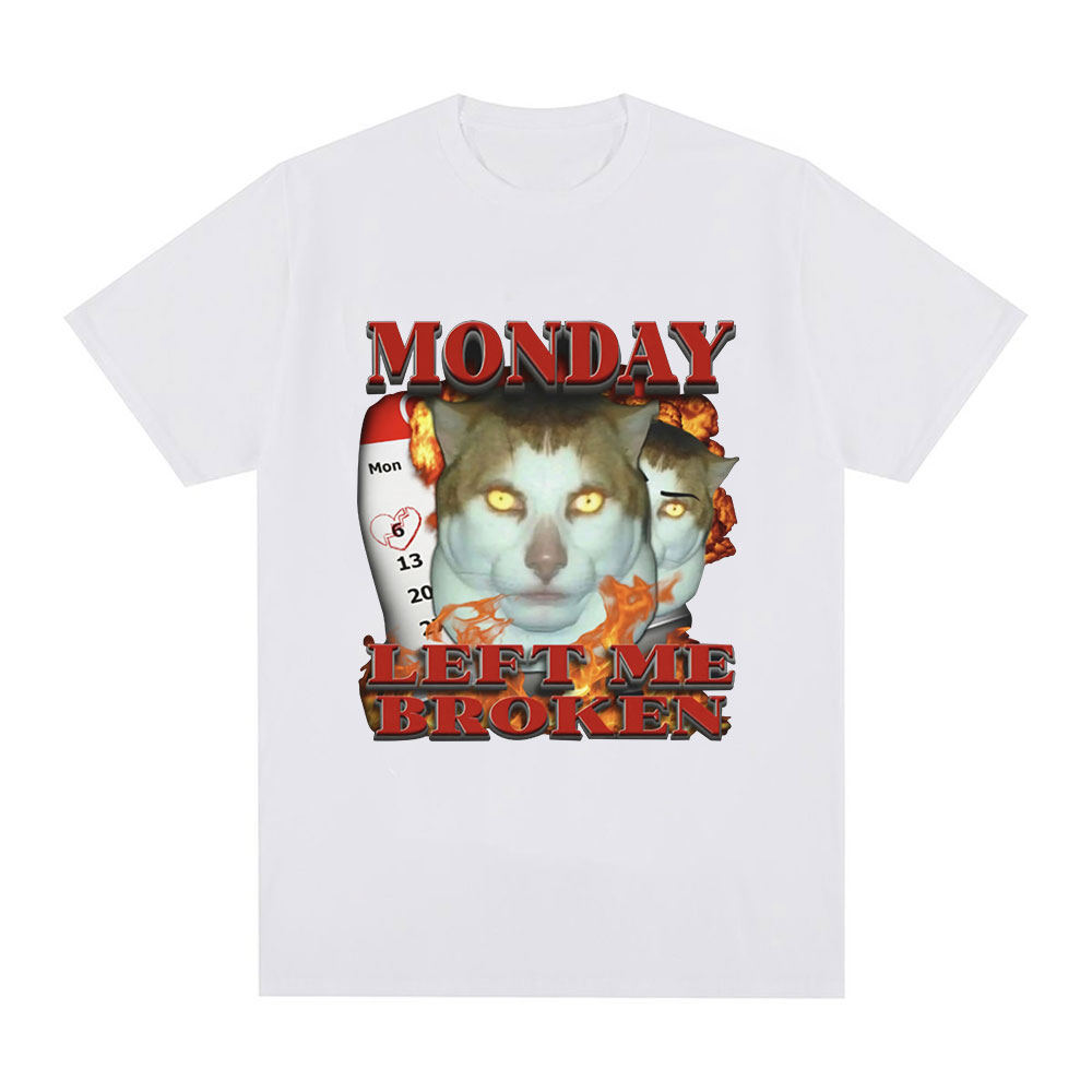 Funny Monday Left Me Broken Ca - Retro Gaming Shirt recension och pris