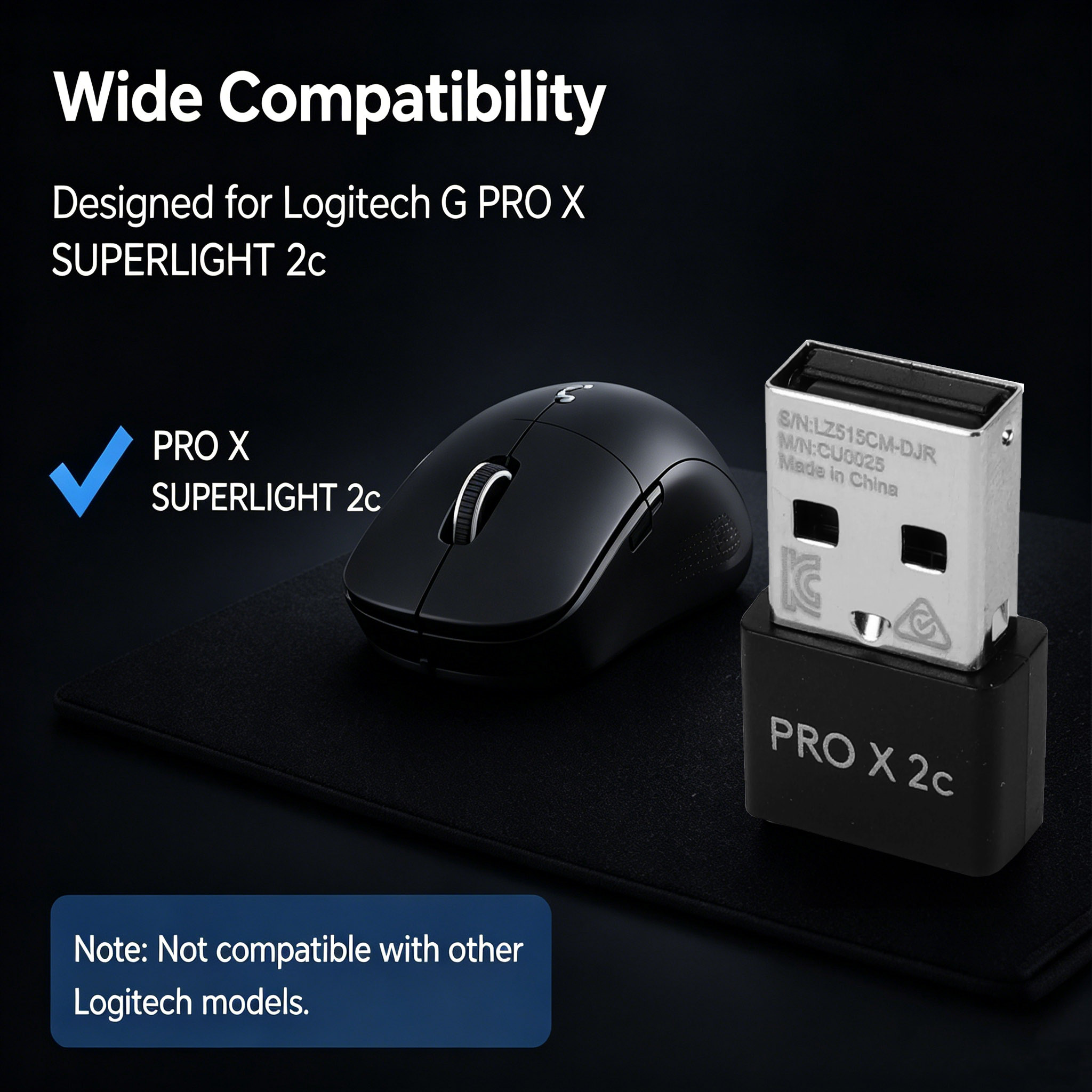 Convenient receiver suitable f - Logitech Mouse G Pro X Superlight recension och pris